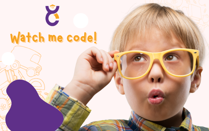 Kid learning to code